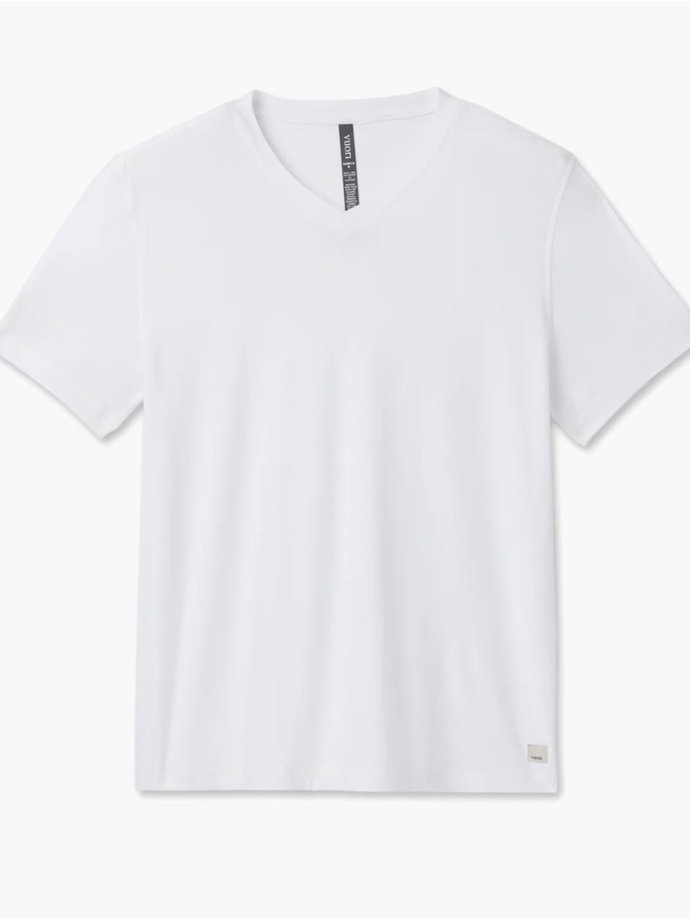 Vuori White V-Neck Short Sleeve Tee